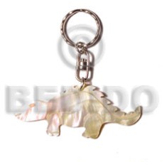 40mm carved mop shell keychain