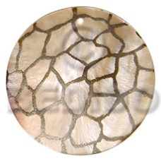 Round 40mm hammershell handpainted Round 40mm hammershell handpainted