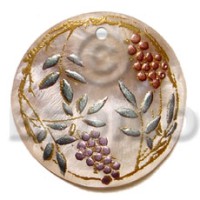 Round 40mm hammershell handpainted