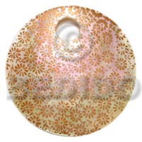 Round 50mm pink kabibe shell