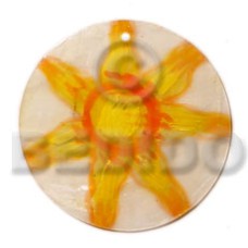 Round natural 50mm capiz shell