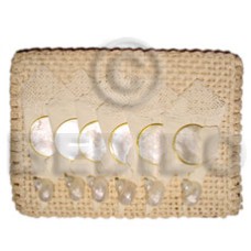 Sinamay placemats brass trimmed Sinamay placemats brass trimmed