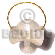 Capiz scallop basket 85mmx35mmx65mm