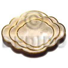Capiz oval scallop edge small