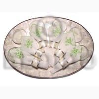Oval capiz placemat 12x18"