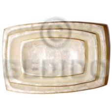 Rectangular capiz plate 3 pc.