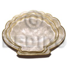 Capiz clam plate gold trim