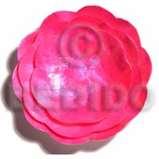Capiz scallop fuschia pink bowl