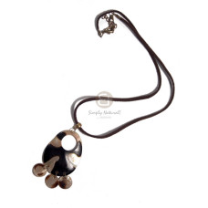 Brown leather thong 50mmx40mm