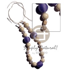 20mm lilac wrapped wood beads