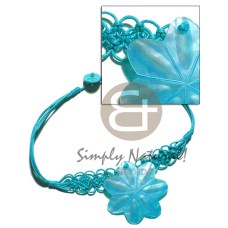 Aqua blue wax cord macrame Aqua blue wax cord macrame