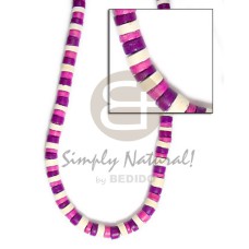 4-5mm coco heishe white pink violet combinationnation 4-5mm coco heishe white pink violet combinationnation