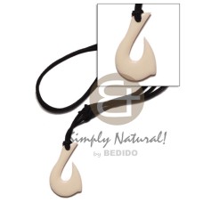White carabao bone hook 40mm