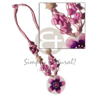 4 layer knotted pink cord