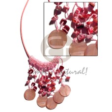 Spaghetti choker dangling pink Spaghetti choker dangling pink