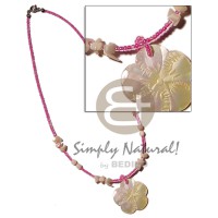 Pink glass beads shell
