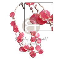 3 rows raffia in graduated