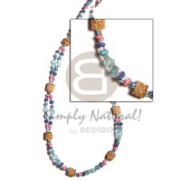 2-liner necklace mahogany blue