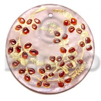 Round 40mm hammershell handpainted