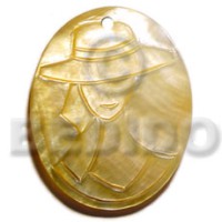 Oval mop hat lady