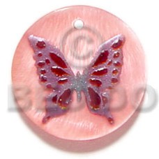 Round peach 30mm hammershell