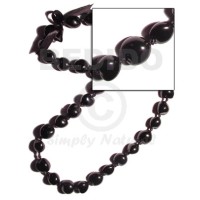 Black kukui nuts ribbon lei