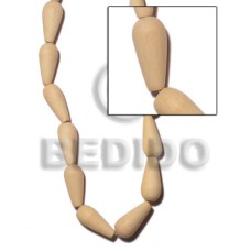 Natural white wood teardrop 35mmx16mm Natural white wood teardrop 35mmx16mm