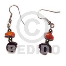 Dangling black buri half moon