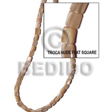 Troca natural nude flat square 8mmx8mm Troca natural nude flat square 8mmx8mm