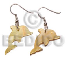 Dangling 30x17mm mop dolphin earrings Dangling 30x17mm mop dolphin earrings
