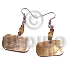 Dangling 20mmx15mm rectangular brownlip shell Dangling 20mmx15mm rectangular brownlip shell
