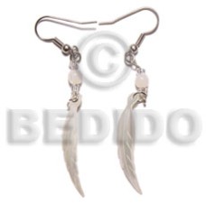 Dangling 10x40mm hammershell leaf and