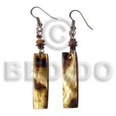 Dangling 40x10mm brownlip tiger bar
