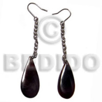 Dangling 30mmx15mm thin teardrop blacktab