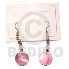 Dangling round 25mm pink hammershell