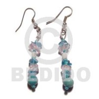 Dangling troca w. crystal nuggets