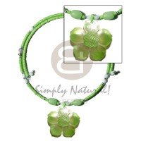 Neon green 2-3mm coco heishe