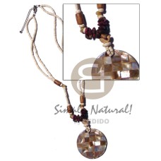 45mm brownlip blocking pendant in 45mm brownlip blocking pendant in