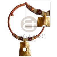 Tan 2-3mm coco heishe wire