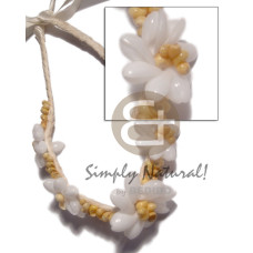 Braided flat abaca choker