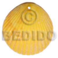 Piktin clam dyed in yellow