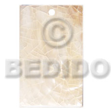 Flat 30mmx50mm rectangle green shell