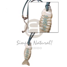 Aqua blue leather thong 40mm Aqua blue leather thong 40mm