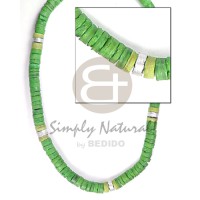 7-8mm coco heishe in green
