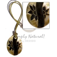 Wax cord oval black