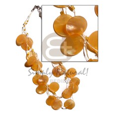 3 rows raffia in graduated