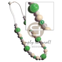 20mm wrapped wood beads in