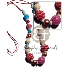 Multicolored 20mm wrapped crochet round