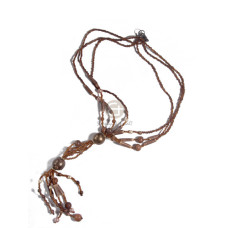 3 rows dark amber glass