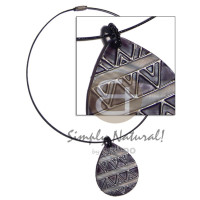 Coated black cable wire neckline